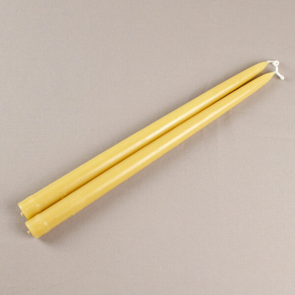 Tall beeswax dinner candles